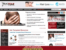 Tablet Screenshot of hairfear.com